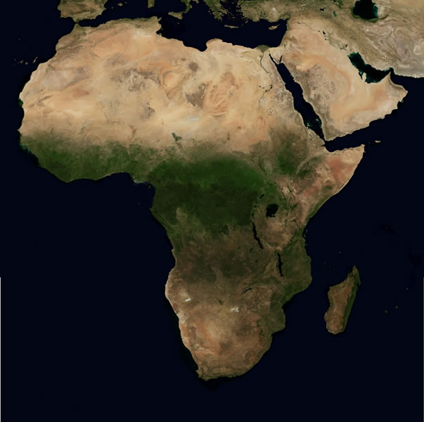 Africa Satellite Map